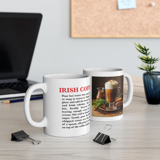 Irish Coffee Ceramic Recipe Mug