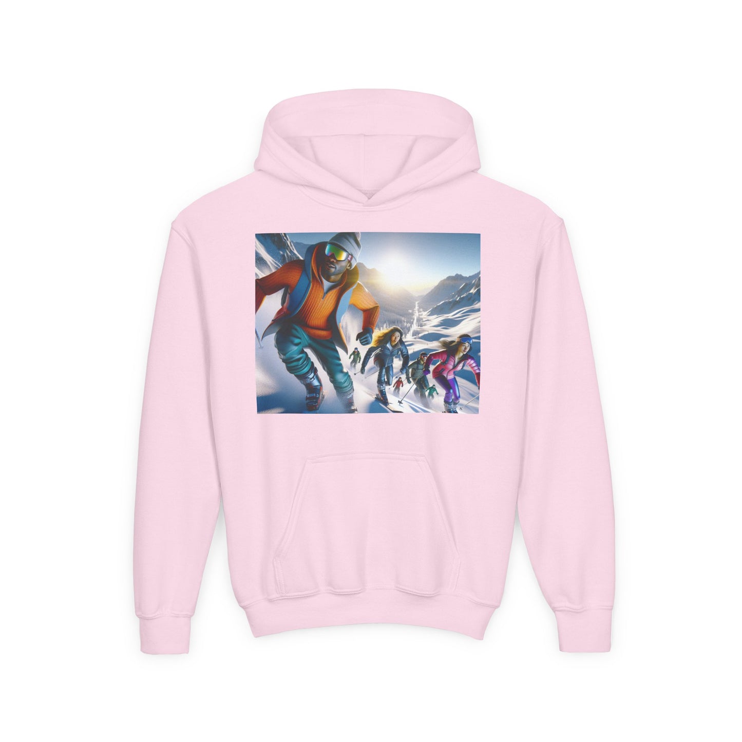Skiing Youth Hoodie - Heavy Blend Sweatshirt