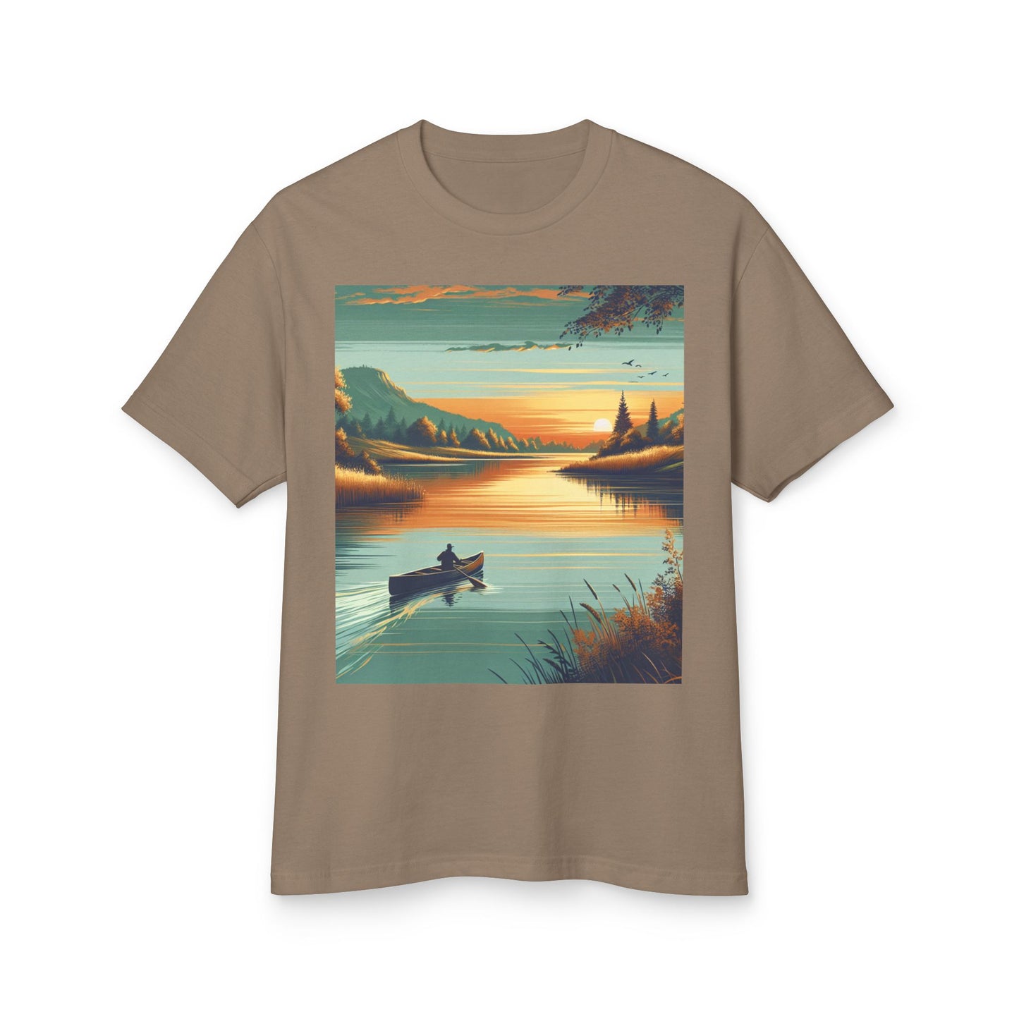 Canoeing Heavyweight Tee - Unisex Garment-Dyed Shirt