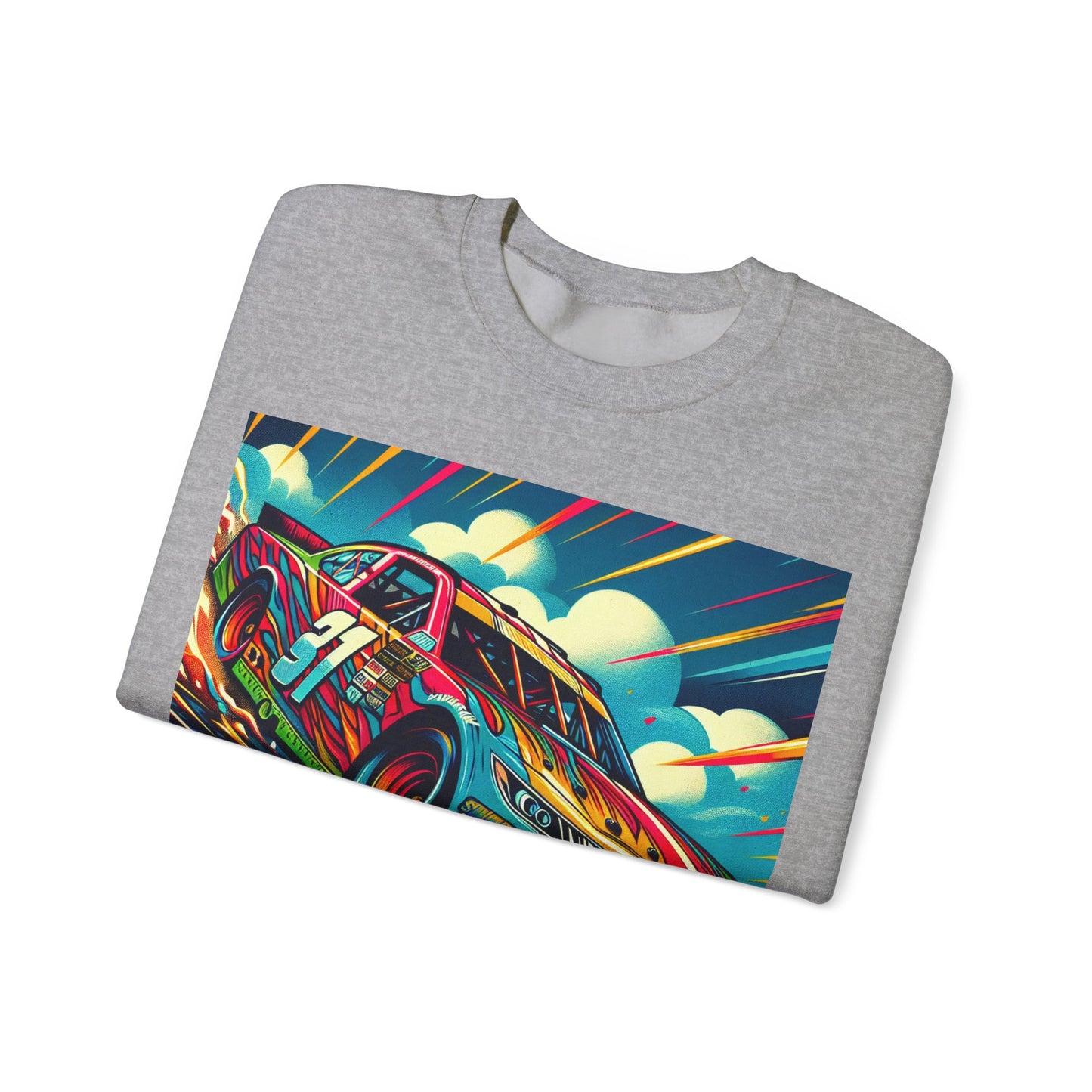 Race Car Crewneck Sweatshirt | Racing Apparel, Unisex Sweatshirt, Nascar Gift, Motorsports Clothing, Car Enthusiasts Sweatshirt
