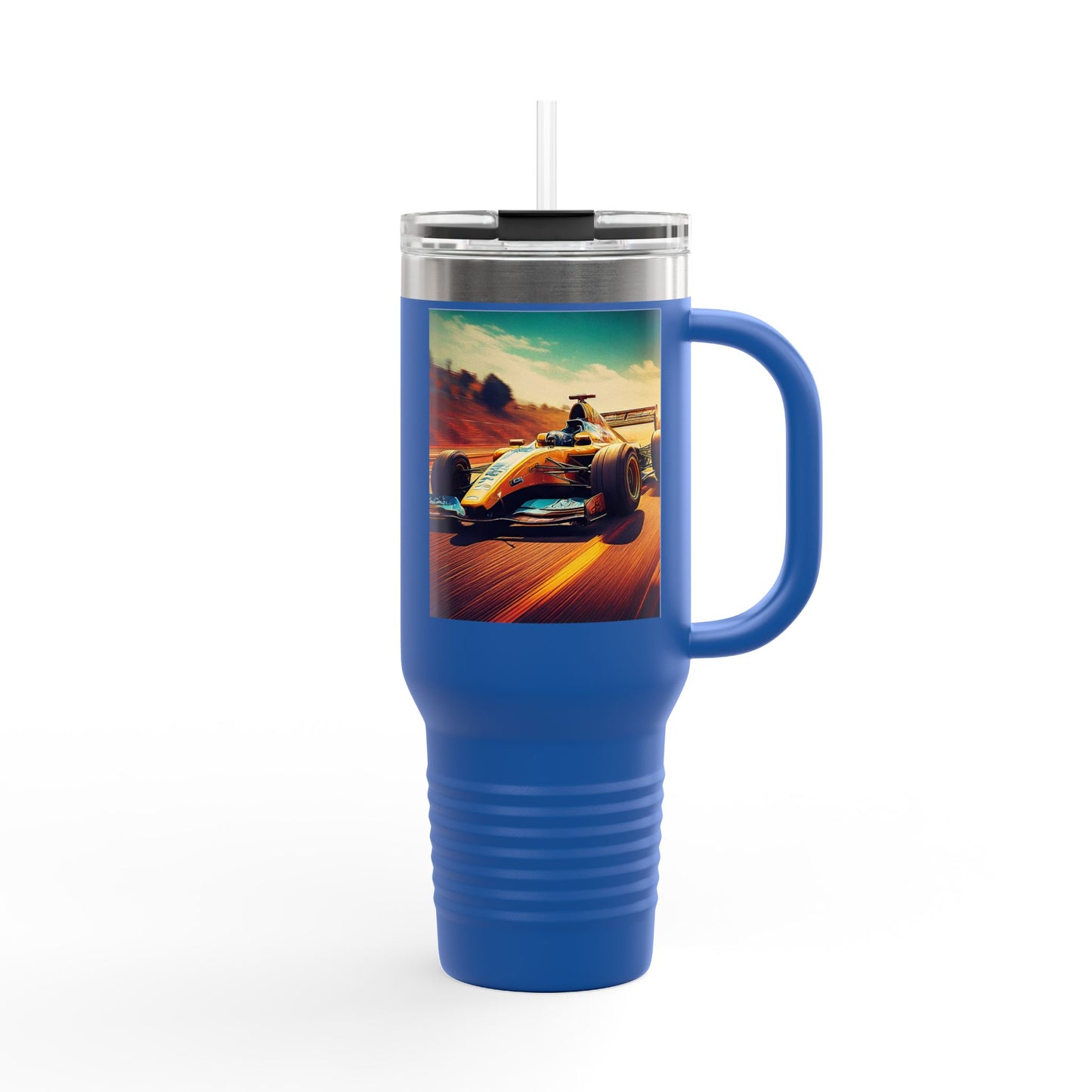 Vintage F1 Insulated Travel Mug, 40oz, Perfect for Fans, Sports Events, Coffee, Tea, Water