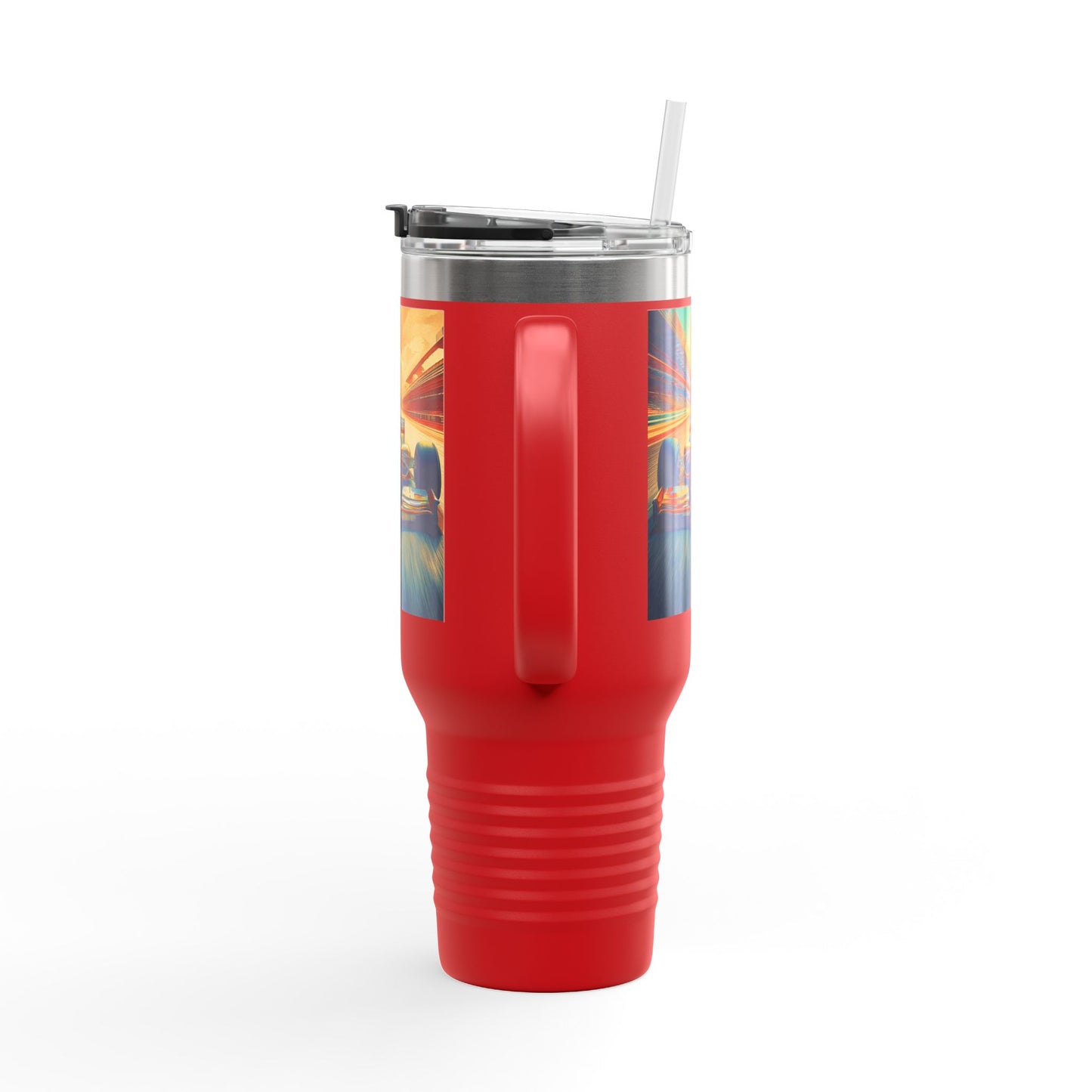 Vintage F1 Insulated Travel Mug, 40oz, Perfect for Fans, Sports Events, Coffee, Tea, Water