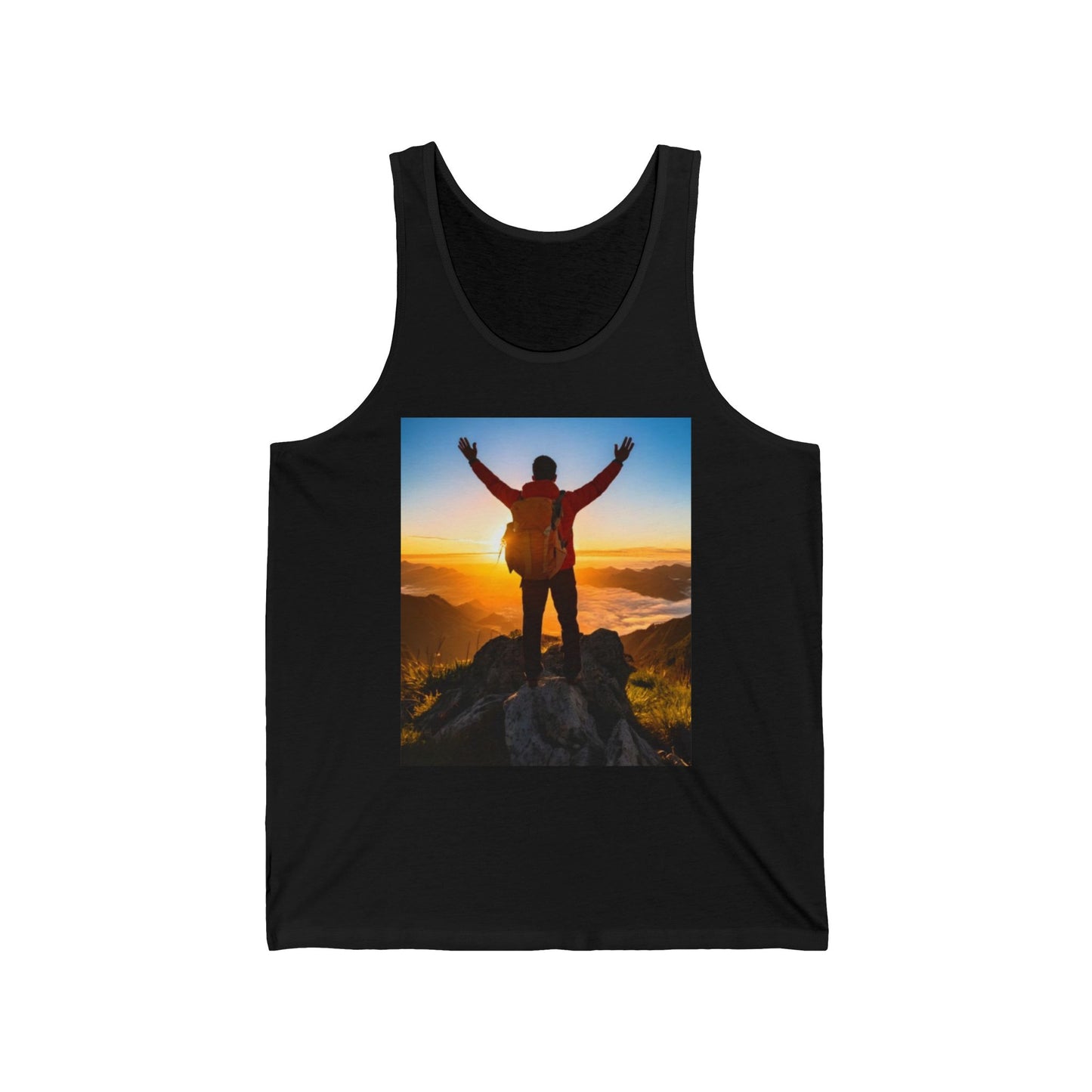 Hiking Unisex Jersey Tank Top - Perfect for Festivals & Casual Wear