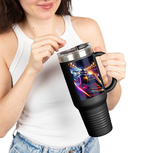 Vintage F1 Insulated Travel Mug, 40oz, Perfect for Fans, Sports Events, Coffee, Tea, Water