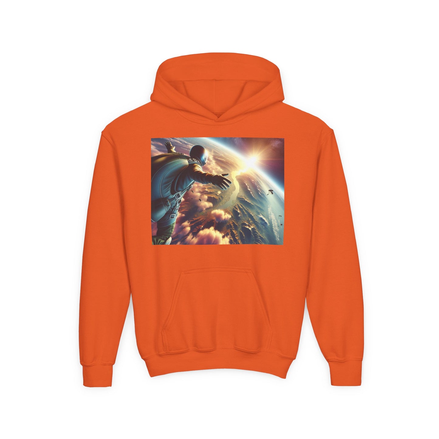 Skydiving Youth Hoodie - Heavy Blend Sweatshirt