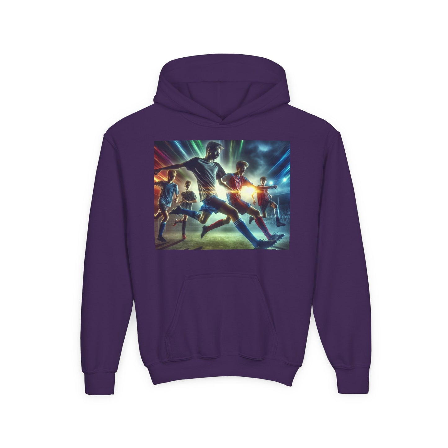 Soccer Youth Hoodie - Sporty Heavy Blend Sweatshirt for Young Athletes