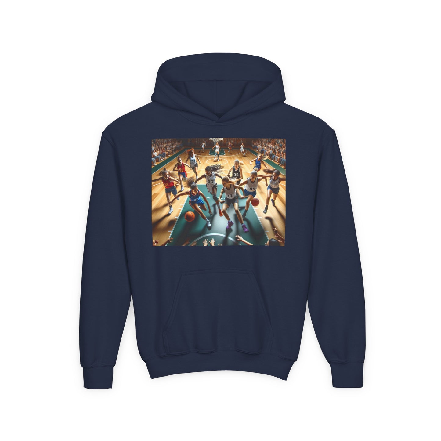 Basketball Youth Hoodie - Heavy Blend Sweatshirt