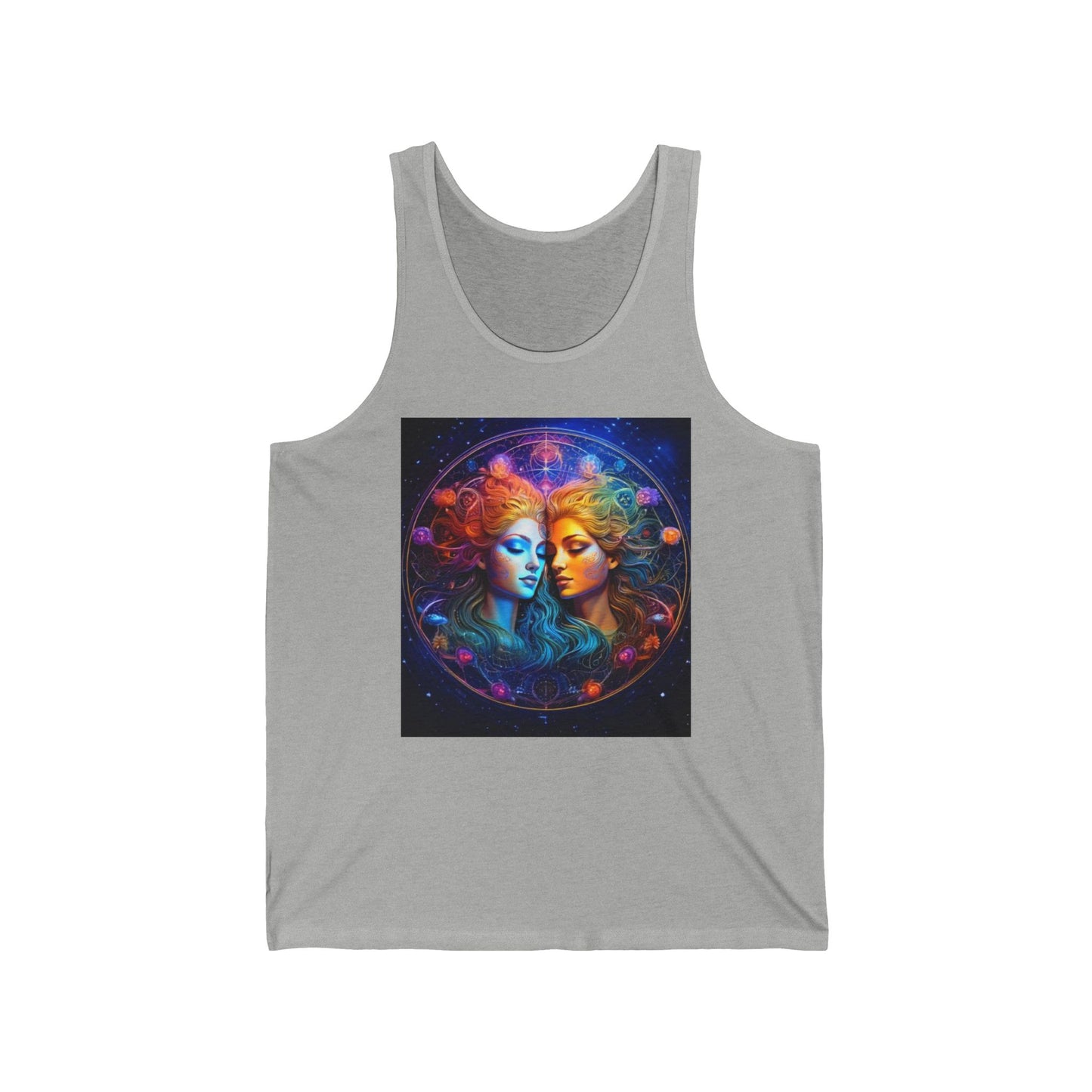 Gemini Unisex Jersey Tank Top - Perfect for Festivals & Casual Wear