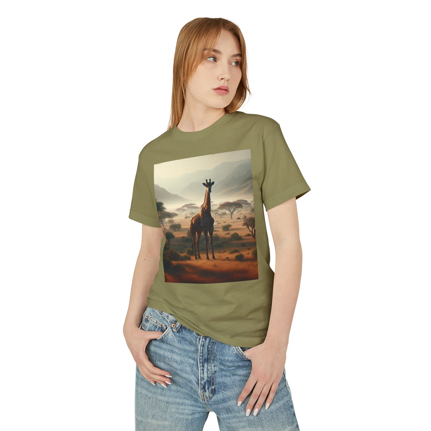 Giraffes Heavyweight Tee - Unisex Garment-Dyed Shirt