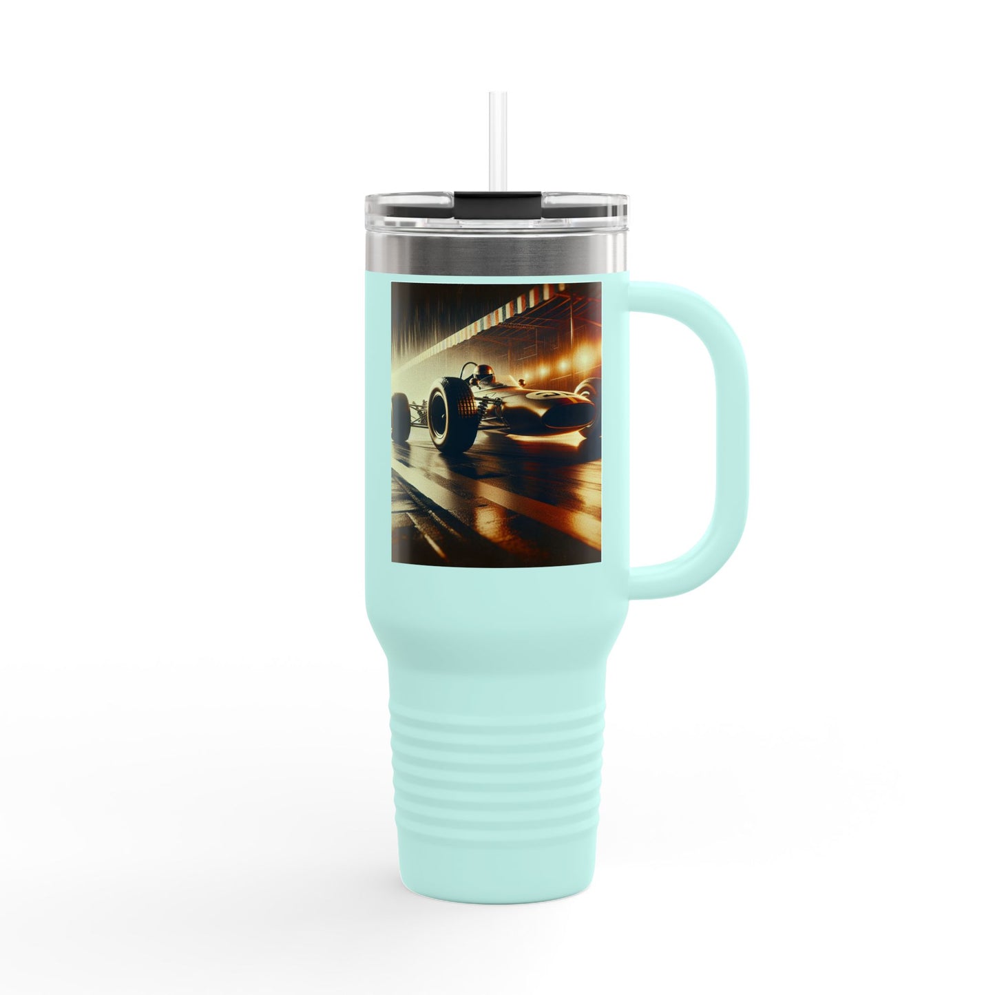 Vintage F1 Insulated Travel Mug, 40oz, Perfect for Fans, Sports Events, Coffee, Tea, Water