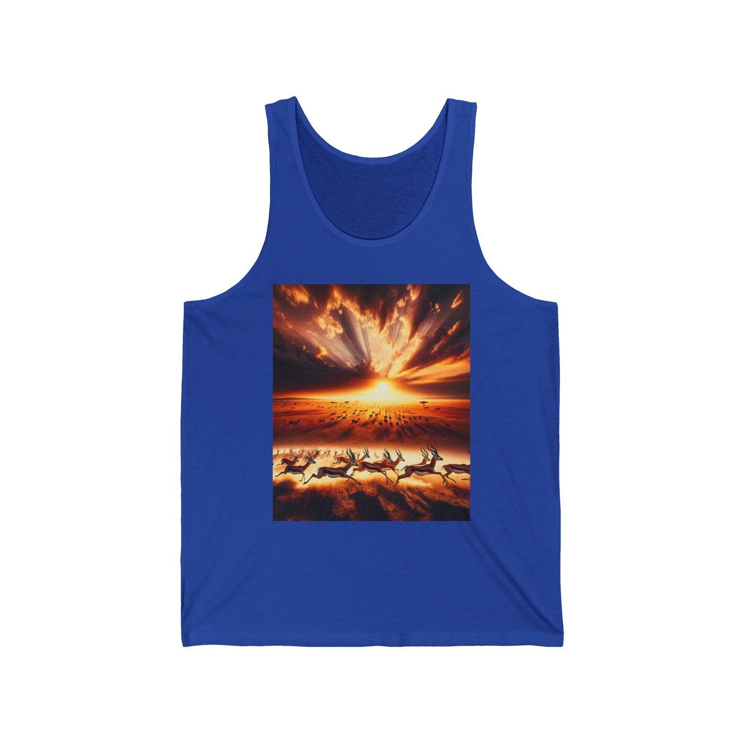 Gazelles Unisex Jersey Tank Top - Perfect for Festivals & Casual Wear