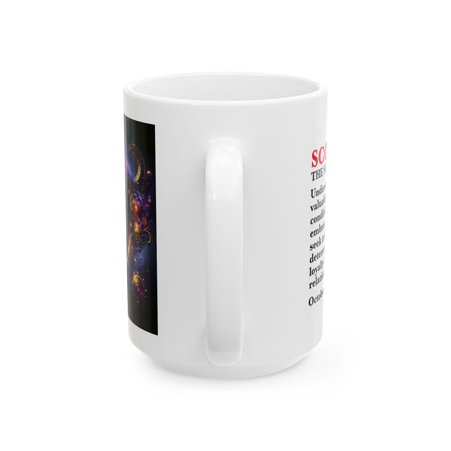 Scorpio Zodiac Ceramic Mug, Astrology Coffee Cup, Horoscope Drinkware for Scorpio Lovers, October/November Birthday Gift, Star Sign Mug