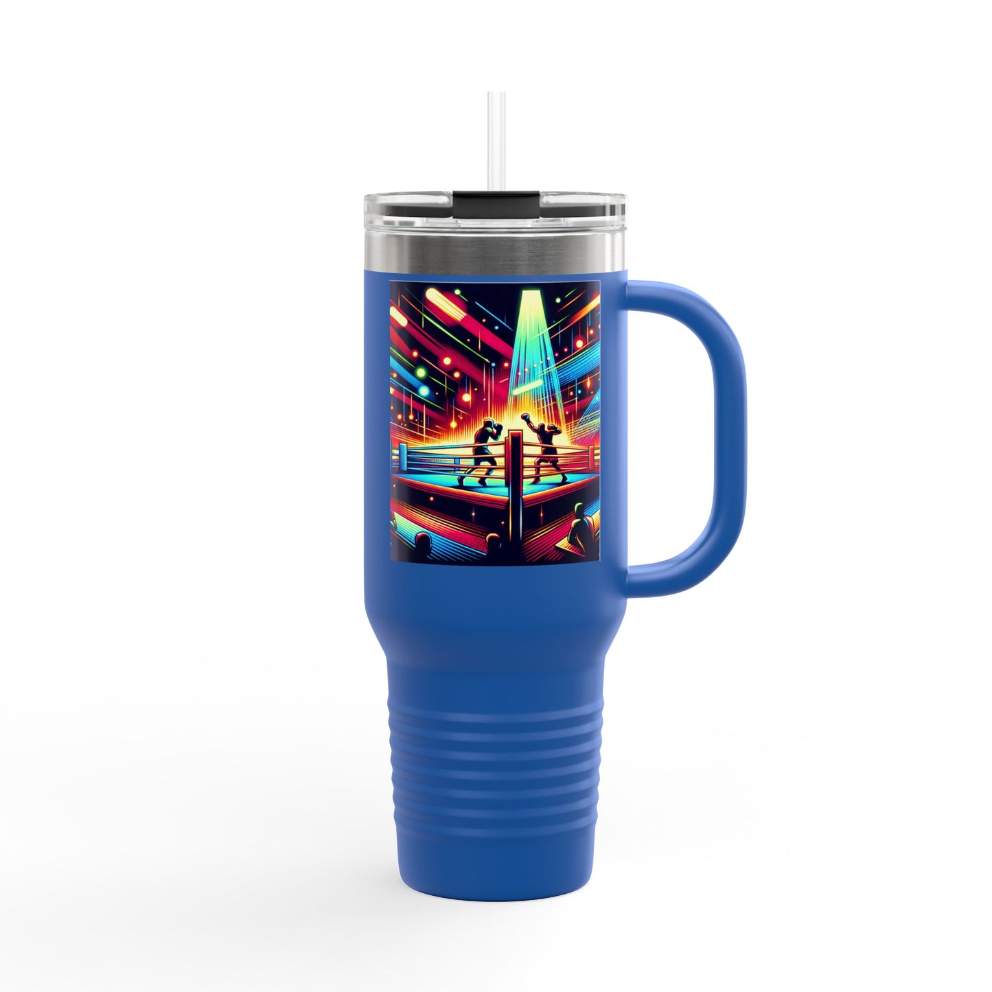 Vintage Boxing Insulated Travel Mug, 40oz, Perfect for Fans, Game Day, Sports Events, Coffee, Tea, Water