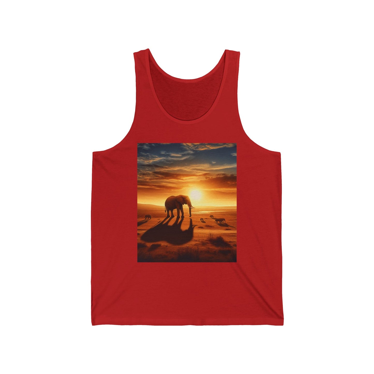 Elephants Unisex Jersey Tank Top - Perfect for Festivals & Casual Wear