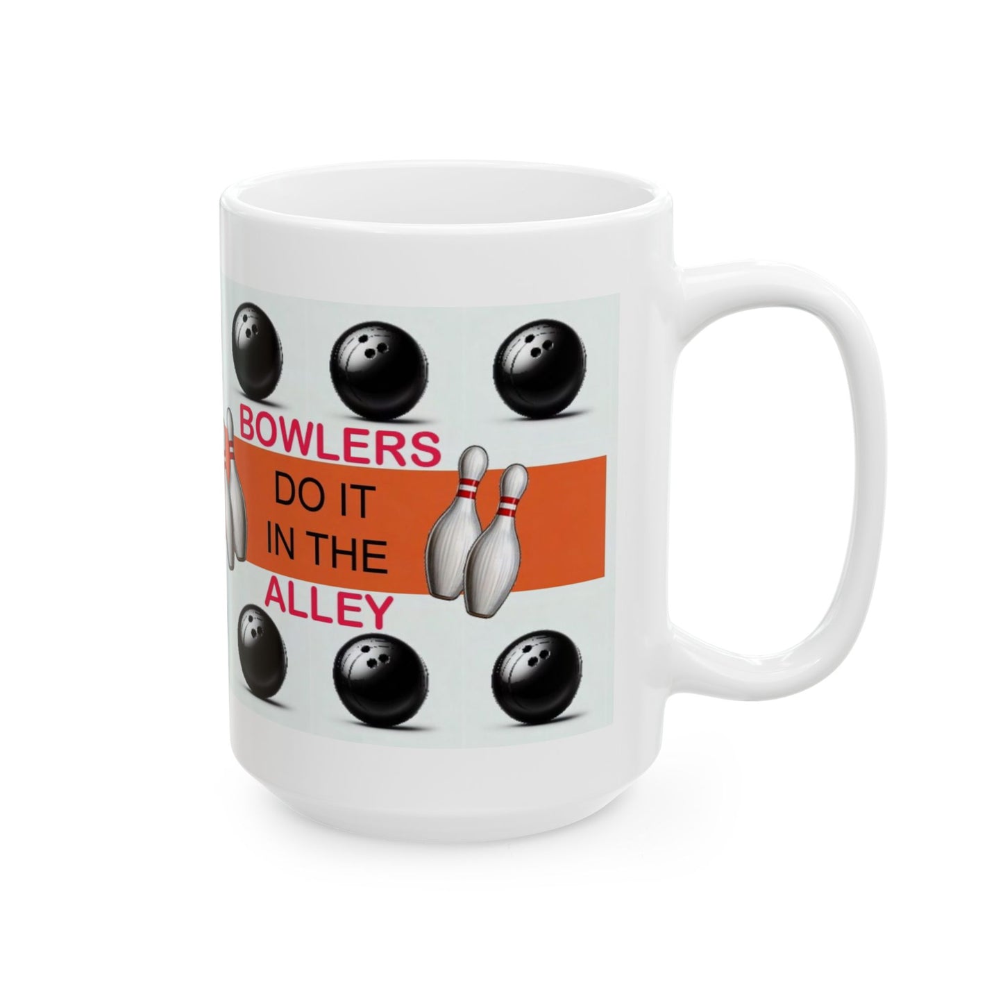 Bowling Lover's Ceramic Mug - Perfect Gift for Bowlers, Coffee Cup for Sports Fans, Bowler's Gift, Fun Kitchen Decor, Bowling Themed