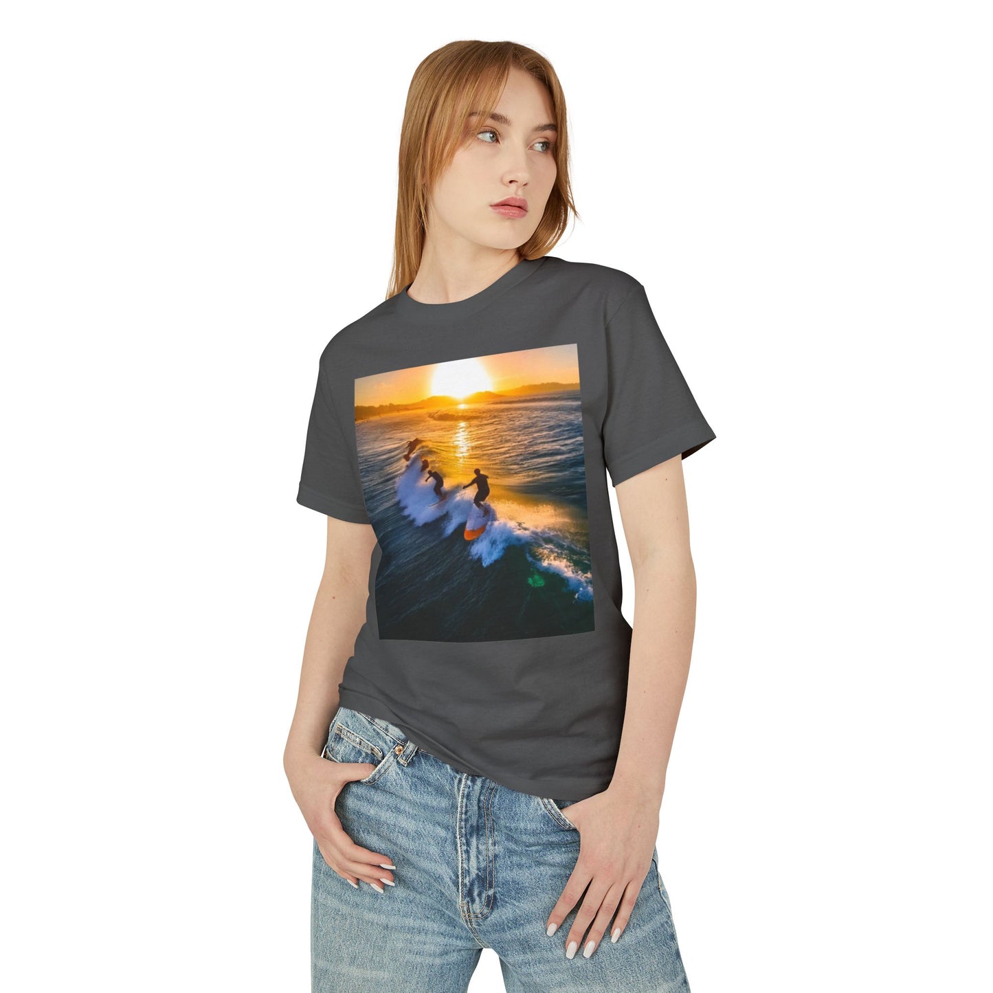 Surfing Heavyweight Tee - Unisex Garment-Dyed Shirt
