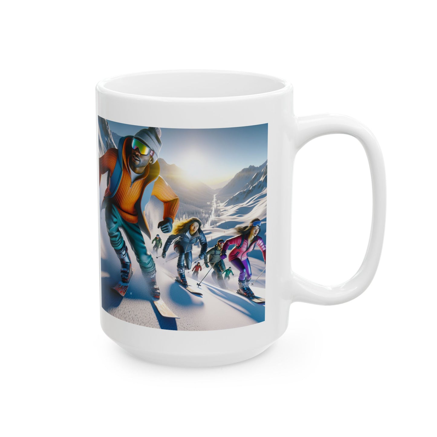 Skiing Ceramic Mug