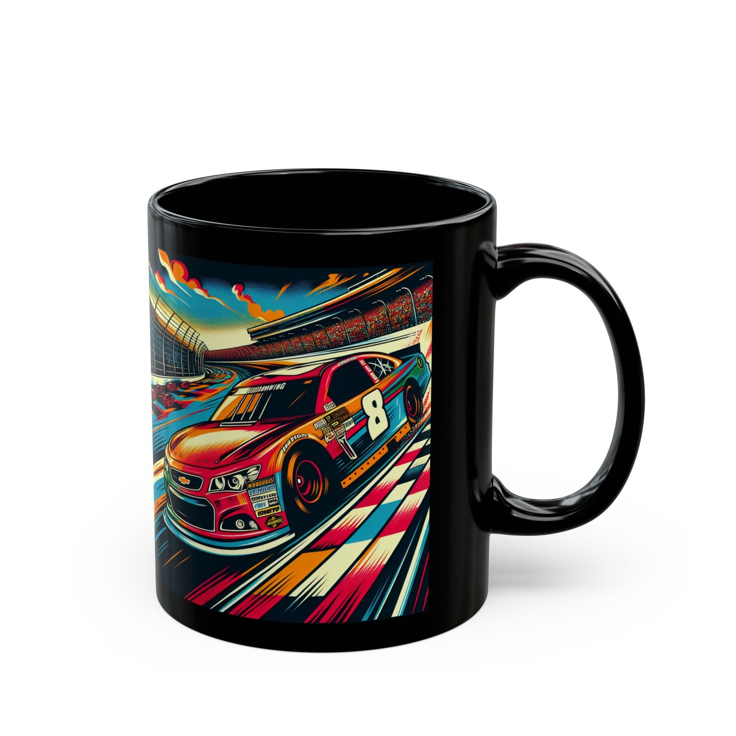 Racing Enthusiast Mug | Vibrant NASCAR Design | Perfect Gift for Car Lovers, Motorsport Decor, Father's Day, Birthday