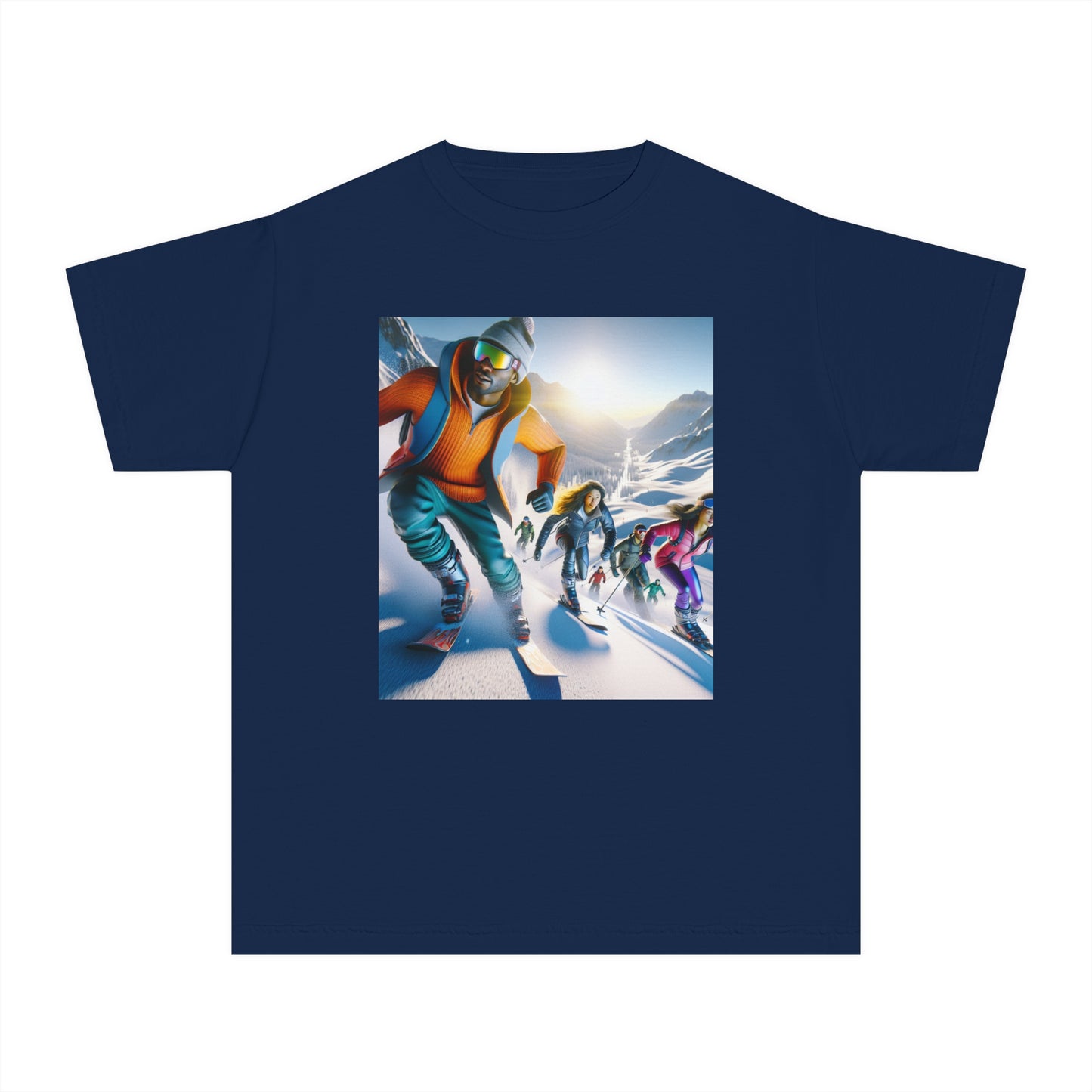 Skiing Youth Midweight Tee