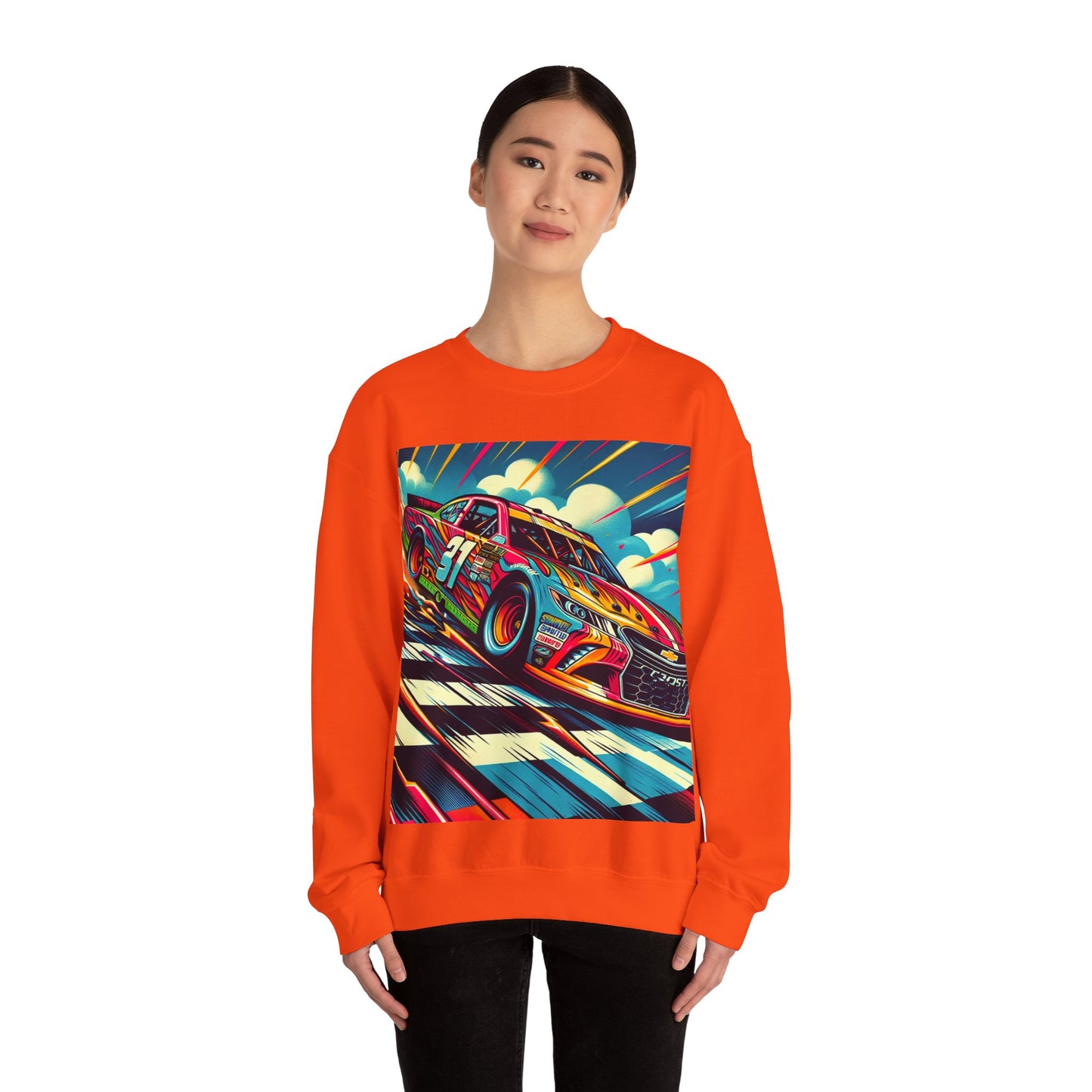 Race Car Crewneck Sweatshirt | Racing Apparel, Unisex Sweatshirt, Nascar Gift, Motorsports Clothing, Car Enthusiasts Sweatshirt