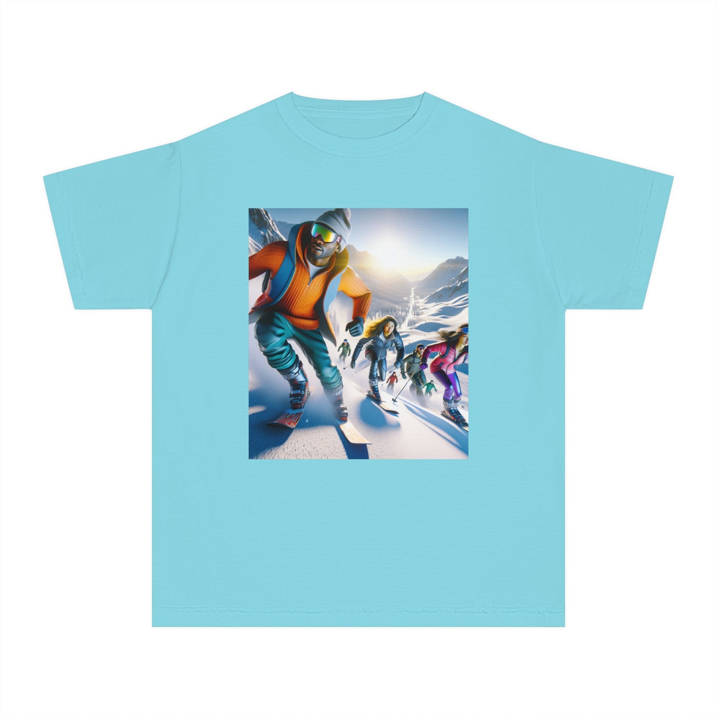 Skiing Youth Midweight Tee
