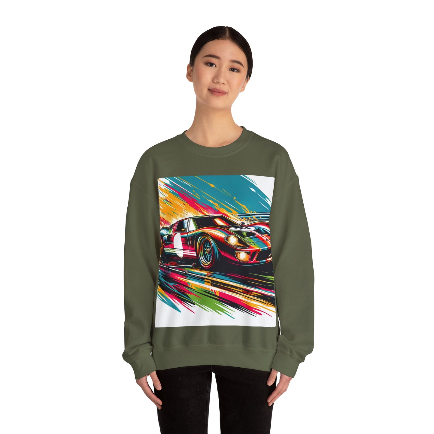 Race Car Crewneck Sweatshirt | Racing Apparel, Unisex Sweatshirt, Nascar Gift, Motorsports Clothing, Car Enthusiasts Sweatshirt
