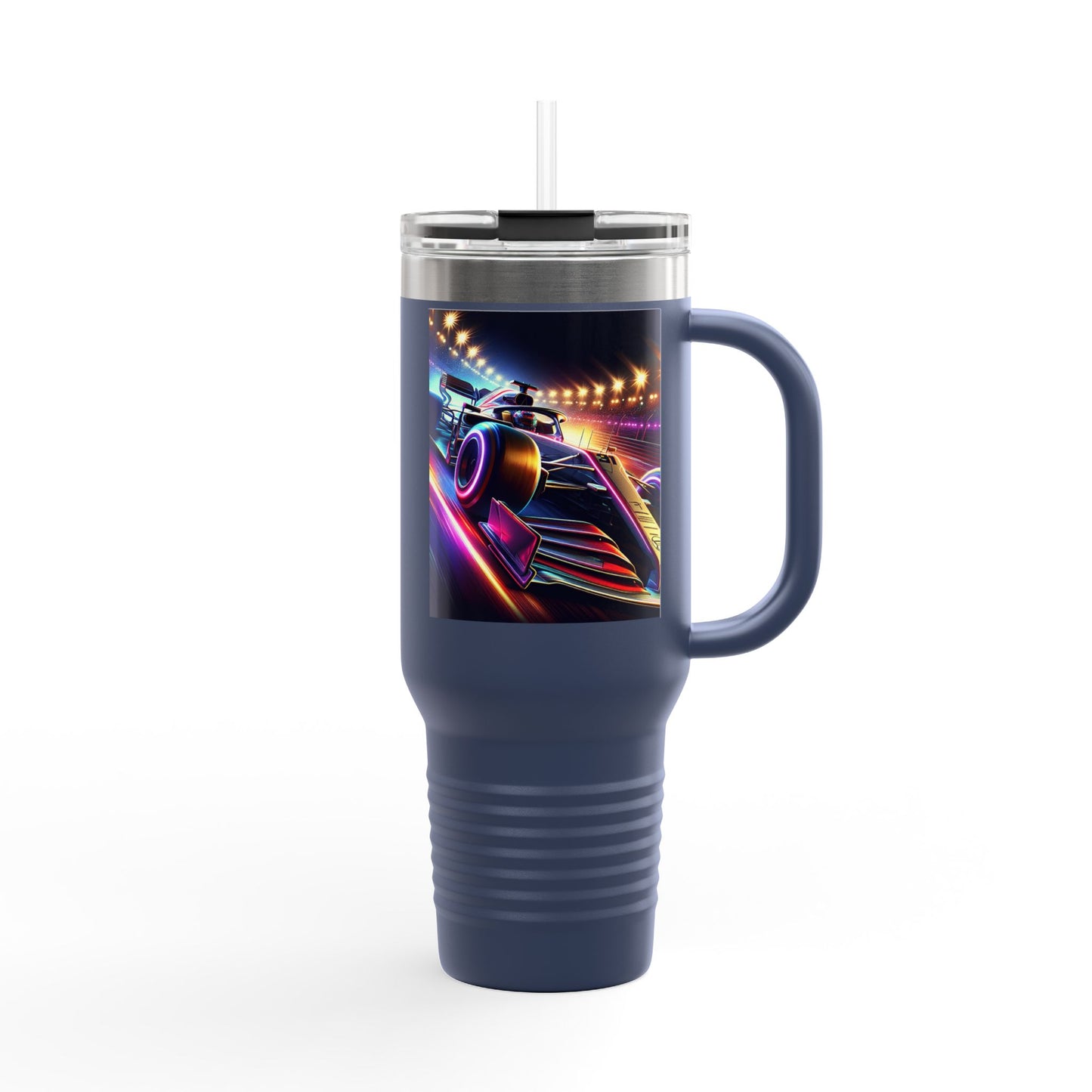Vintage F1 Insulated Travel Mug, 40oz, Perfect for Fans, Sports Events, Coffee, Tea, Water
