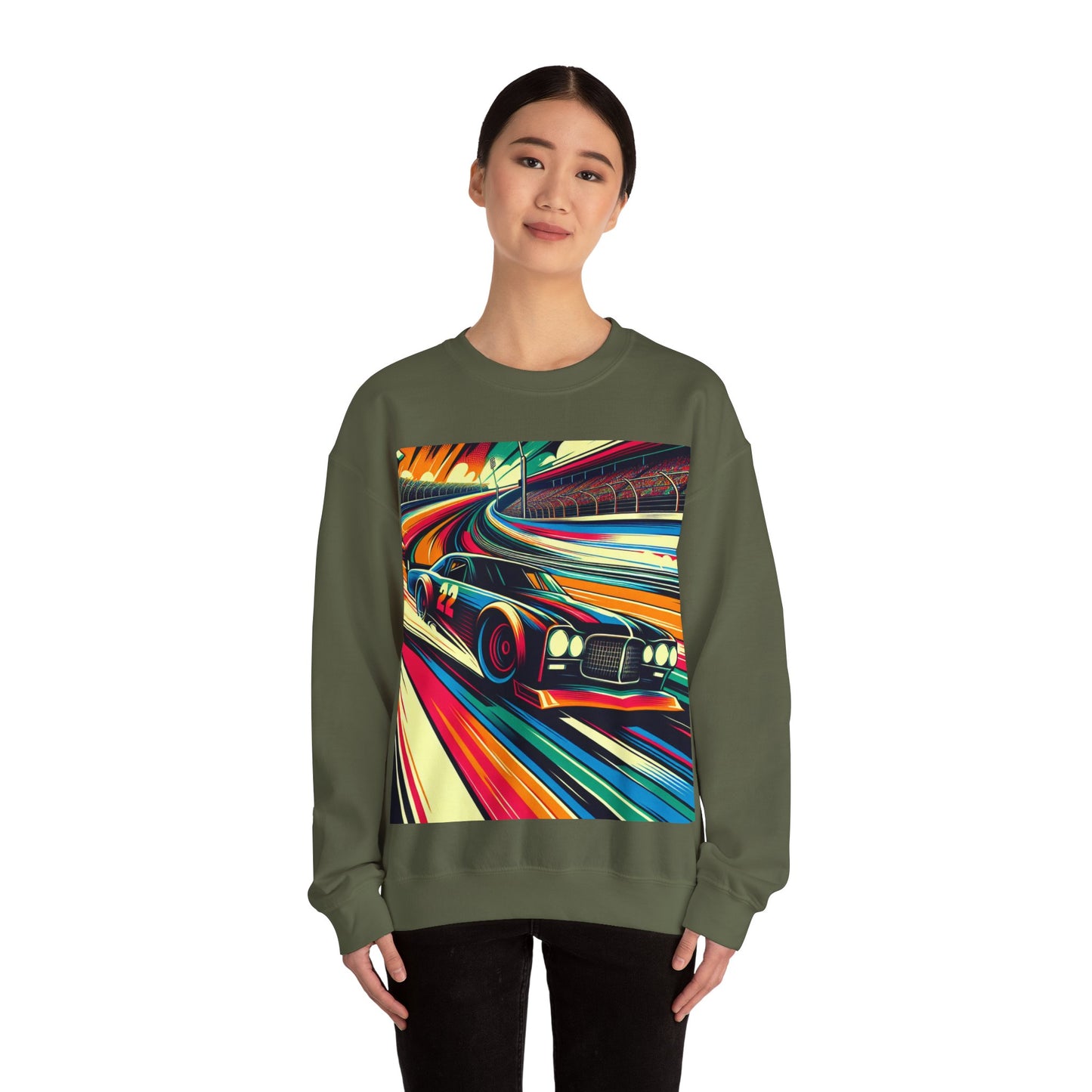 Race Car Crewneck Sweatshirt | Racing Apparel, Unisex Sweatshirt, NASCAR Gift, Motorsports Clothing, Car Enthusiasts Sweatshirt