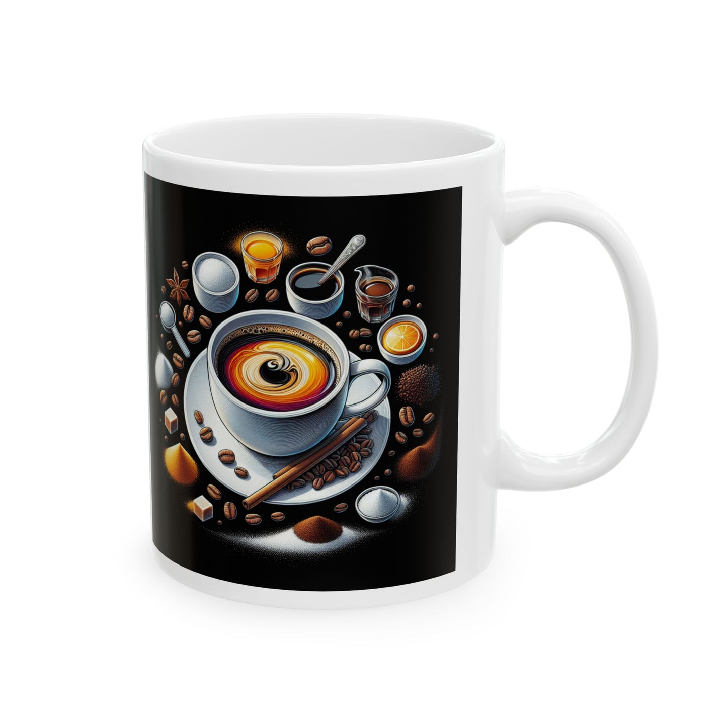 Don Quixote Spanish Coffee Ceramic Recipe Mug