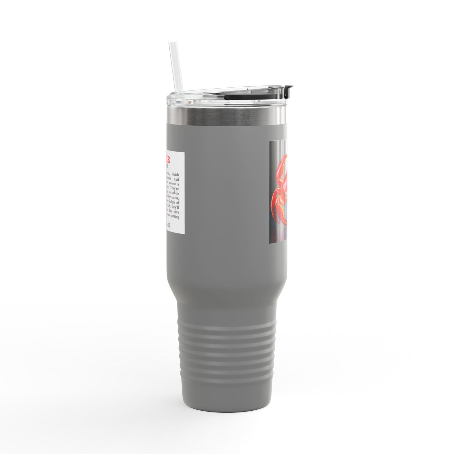 Cancer Insulated Travel Mug, 40oz, Perfect for Zodiac Fans, Coffee, Tea, Water