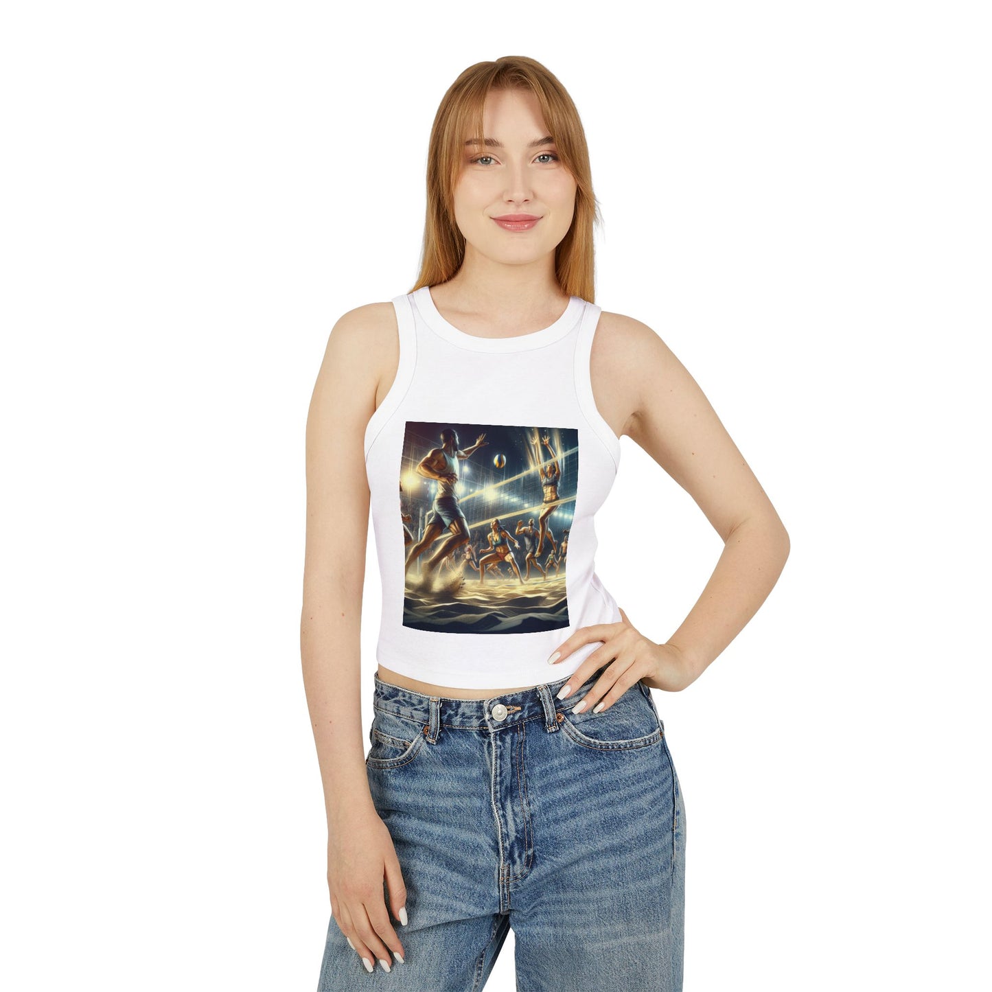 Volleyball Women's Micro Rib Racer Tank Top