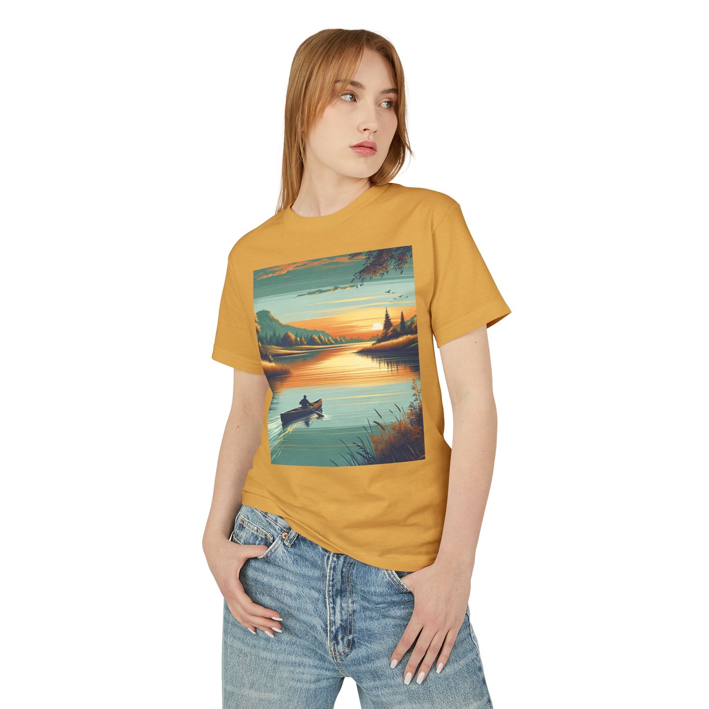 Canoeing Heavyweight Tee - Unisex Garment-Dyed Shirt