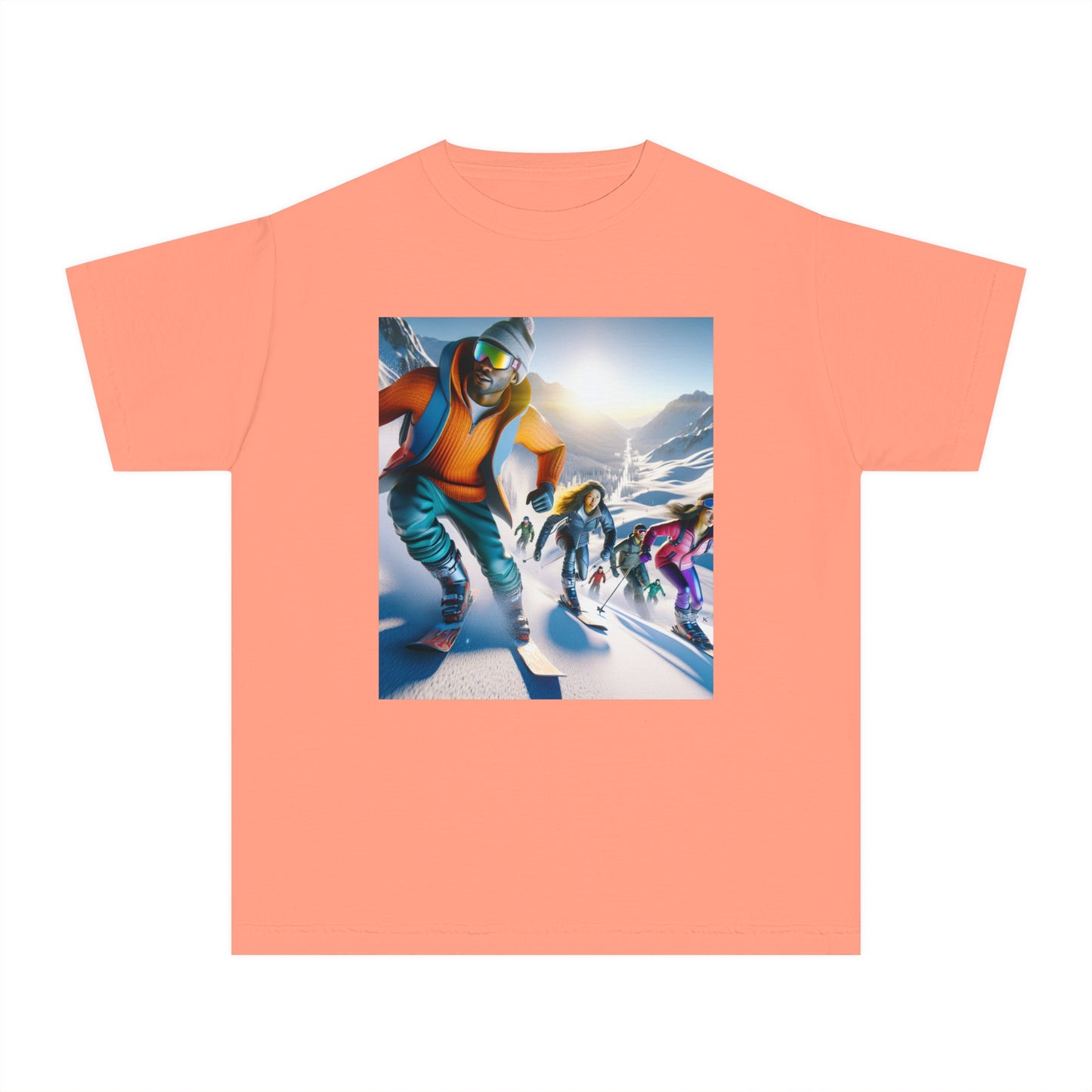 Skiing Youth Midweight Tee