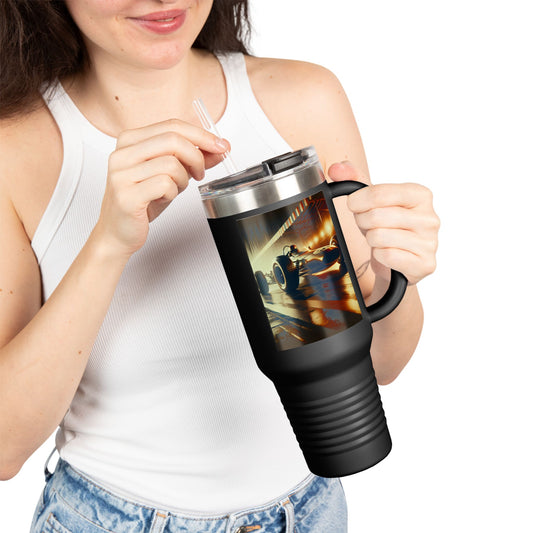 Vintage F1 Insulated Travel Mug, 40oz, Perfect for Fans, Sports Events, Coffee, Tea, Water