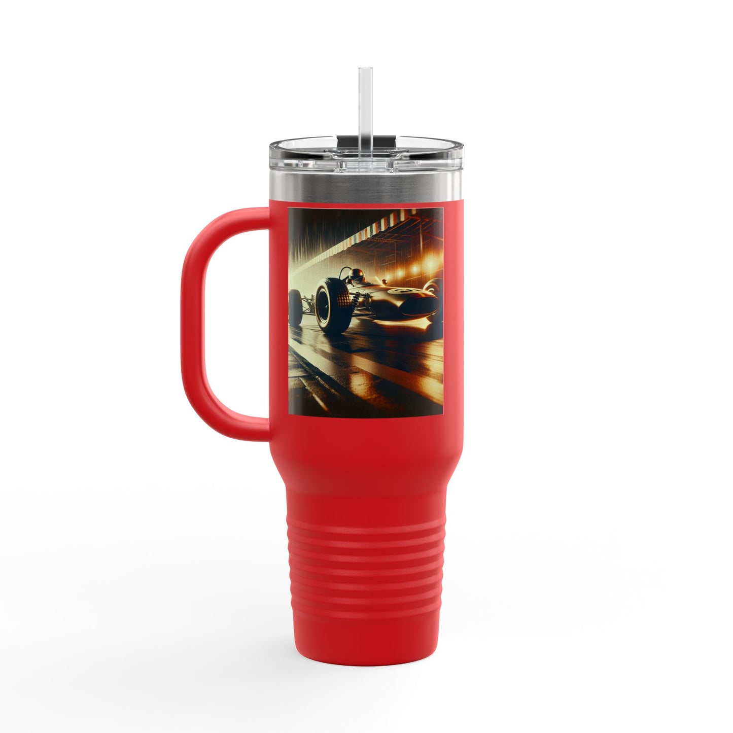 Vintage F1 Insulated Travel Mug, 40oz, Perfect for Fans, Sports Events, Coffee, Tea, Water
