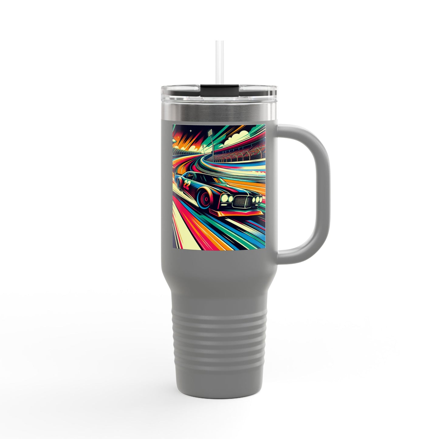 Vintage NASCAR Insulated Travel Mug, 40oz, Perfect for Fans, Sports Events, Coffee, Tea, Water
