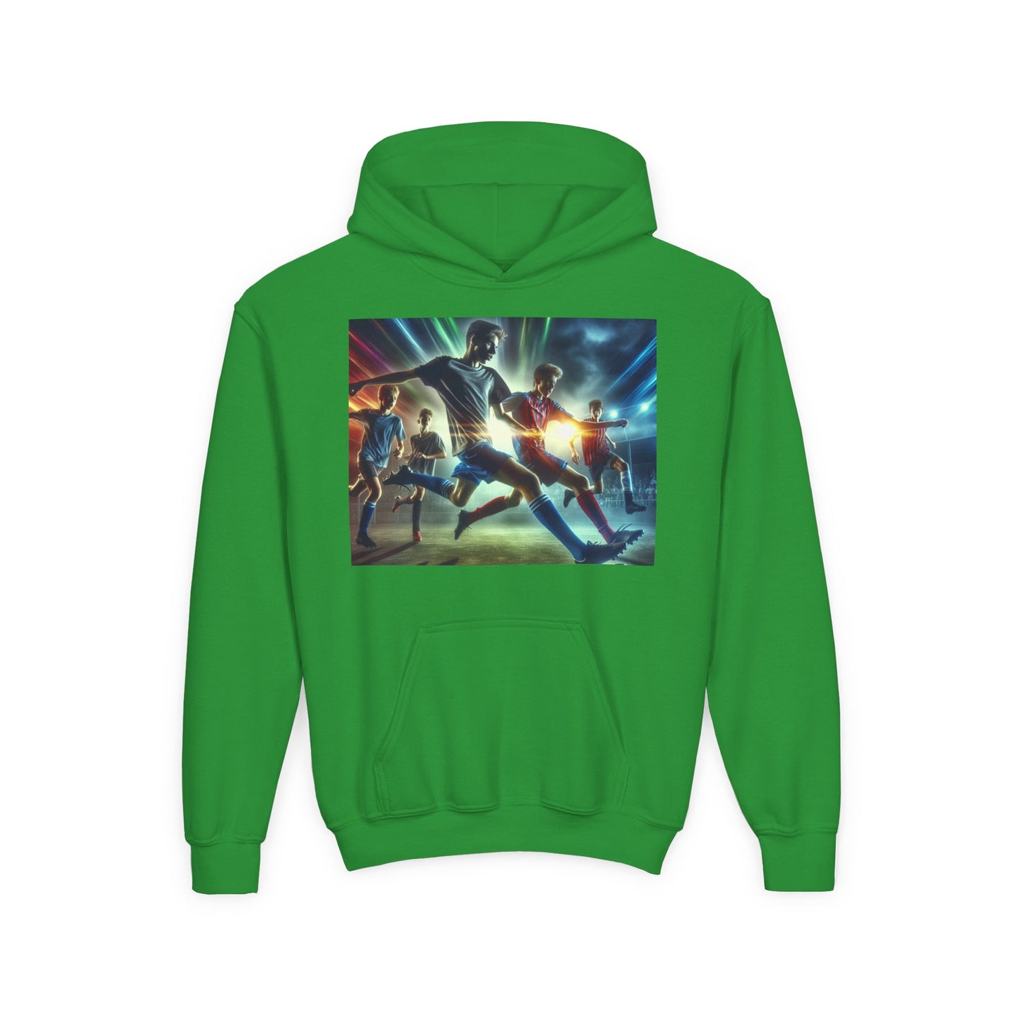 Soccer Youth Hoodie - Sporty Heavy Blend Sweatshirt for Young Athletes
