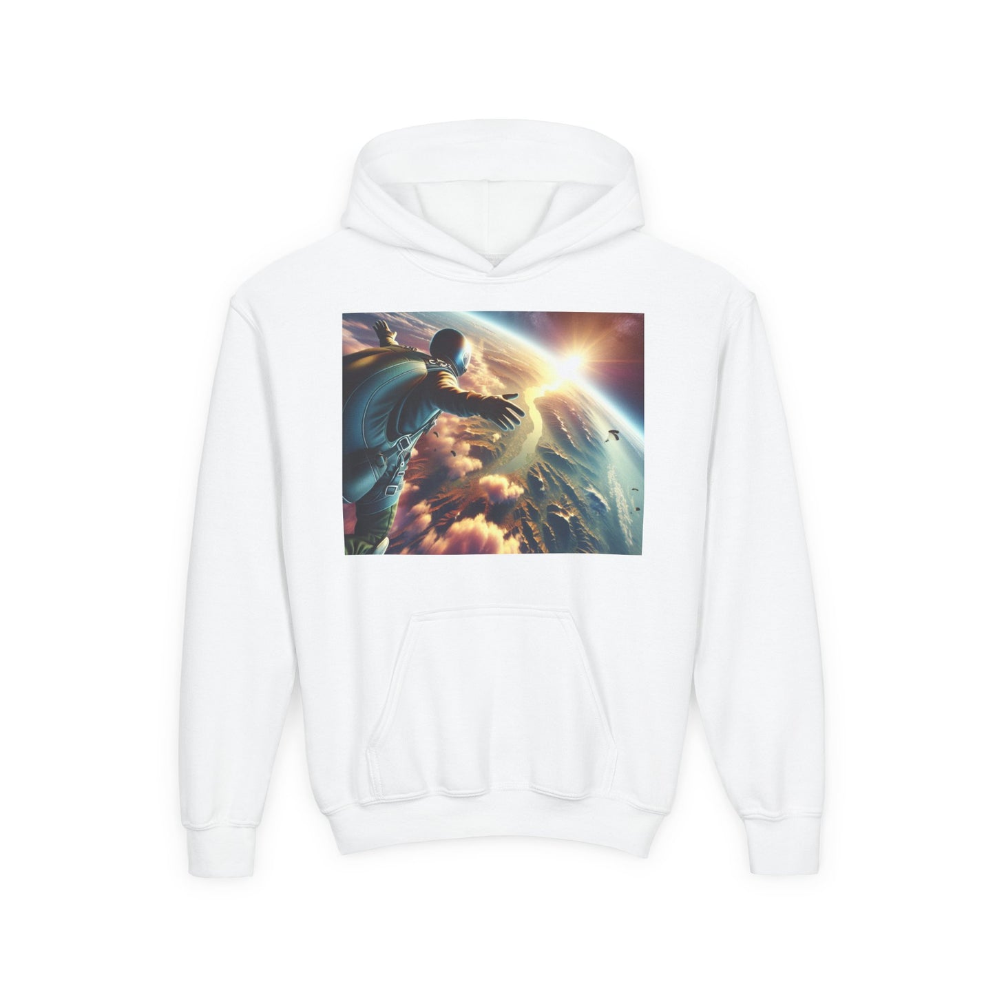 Skydiving Youth Hoodie - Heavy Blend Sweatshirt
