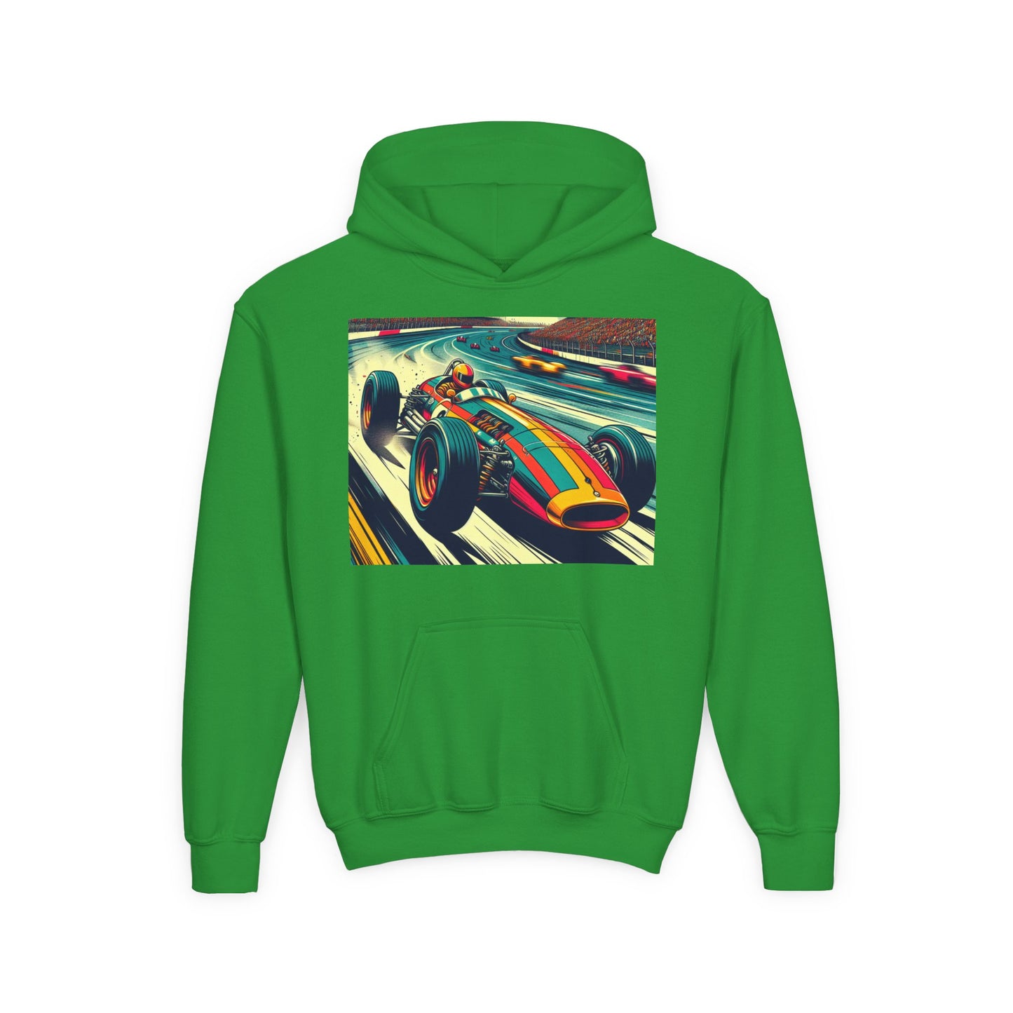 Vintage F1 Youth Hoodie - Heavy Blend Sweatshirt