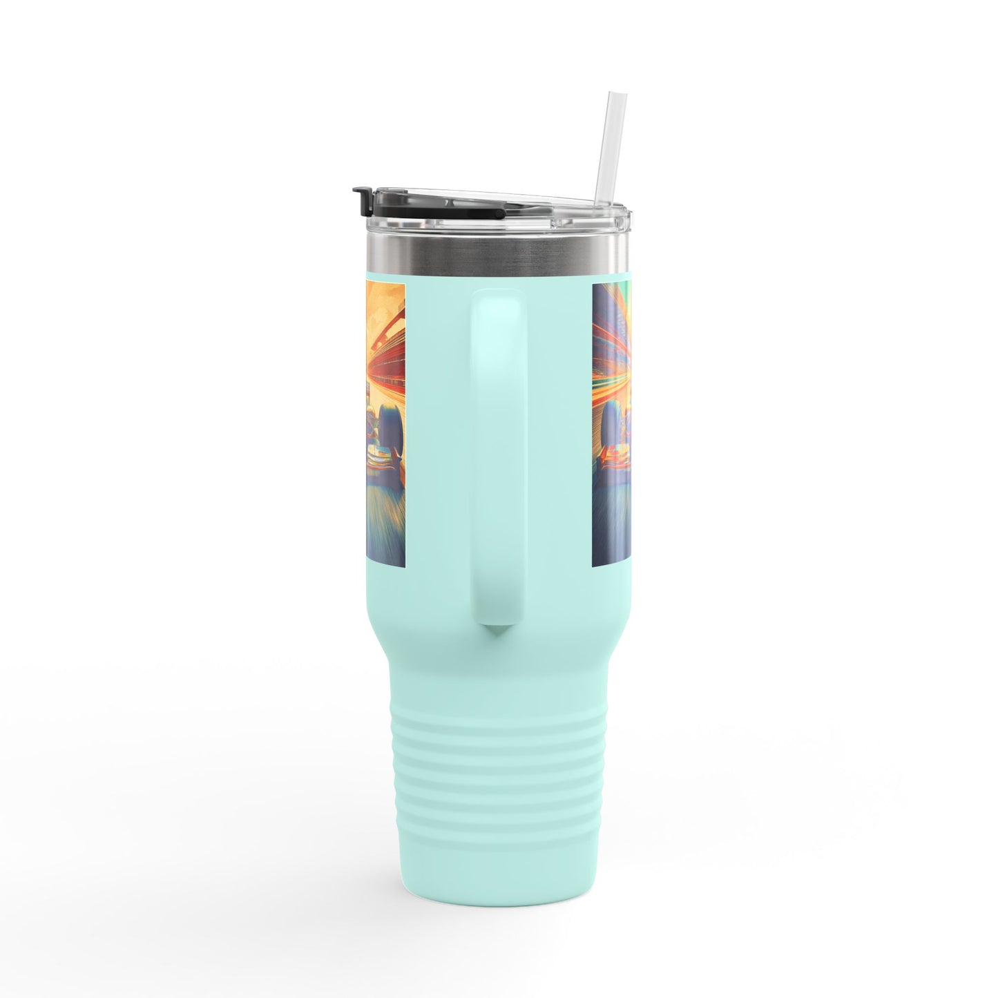 Vintage F1 Insulated Travel Mug, 40oz, Perfect for Fans, Sports Events, Coffee, Tea, Water