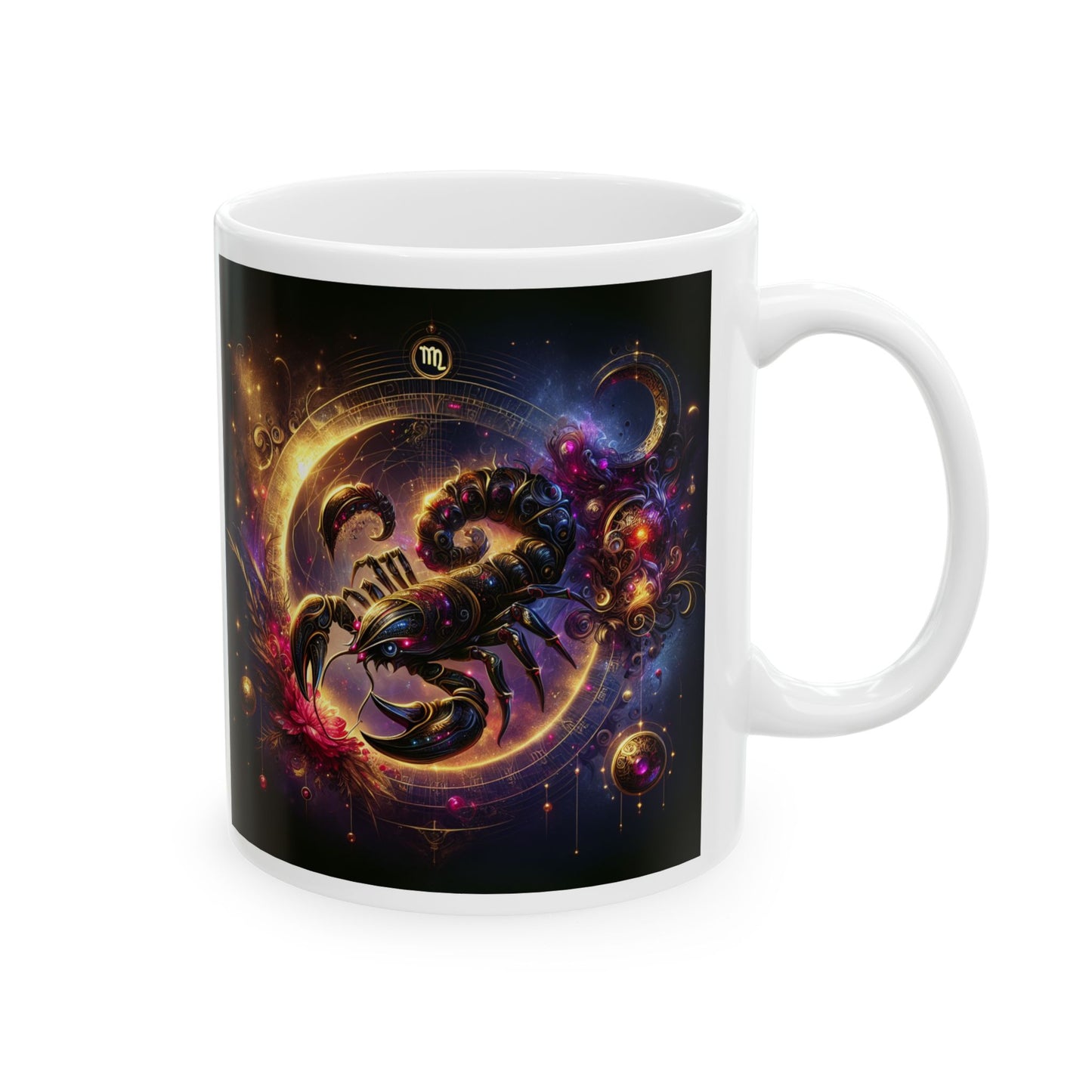 Scorpio Zodiac Ceramic Mug, Astrology Coffee Cup, Horoscope Drinkware for Scorpio Lovers, October/November Birthday Gift, Star Sign Mug
