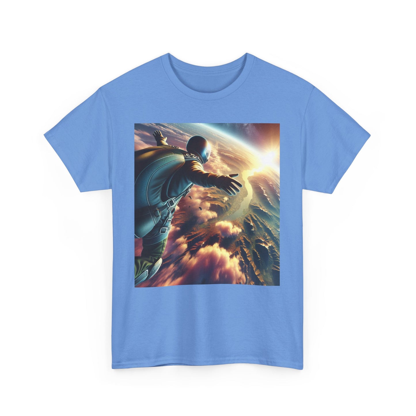 Cosmic Adventure Unisex Heavy Cotton Tee - Space Graphic Shirt