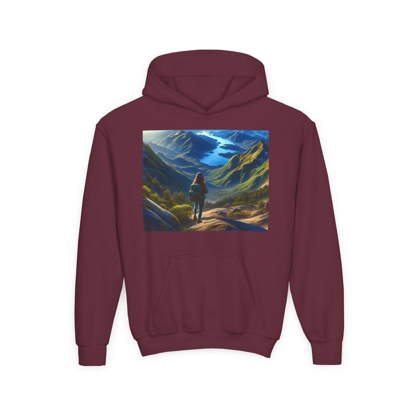 Hiking Youth Hoodie - Heavy Blend Sweatshirt