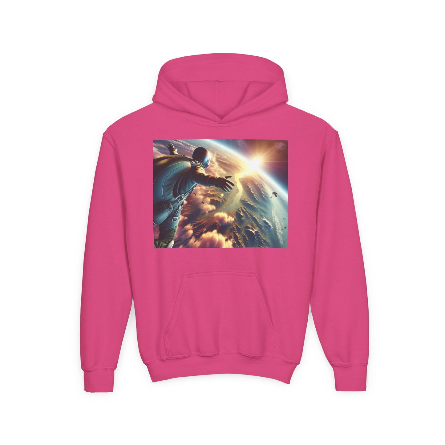 Skydiving Youth Hoodie - Heavy Blend Sweatshirt