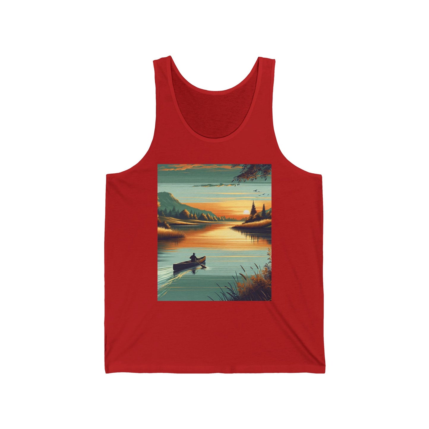Canoeing Unisex Jersey Tank Top - Perfect for Festivals & Casual Wear