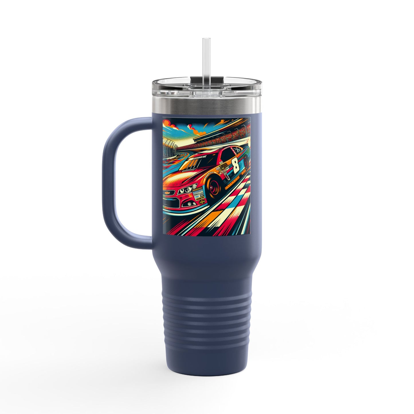 Vintage F1 Insulated Travel Mug, 40oz, Perfect for Fans, Sports Events, Coffee, Tea, Water