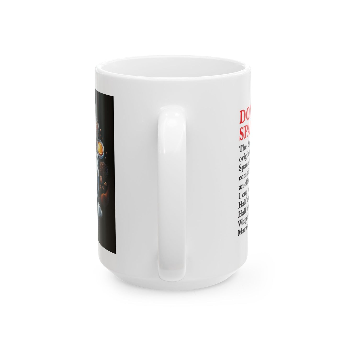 Don Quixote Spanish Coffee Ceramic Recipe Mug