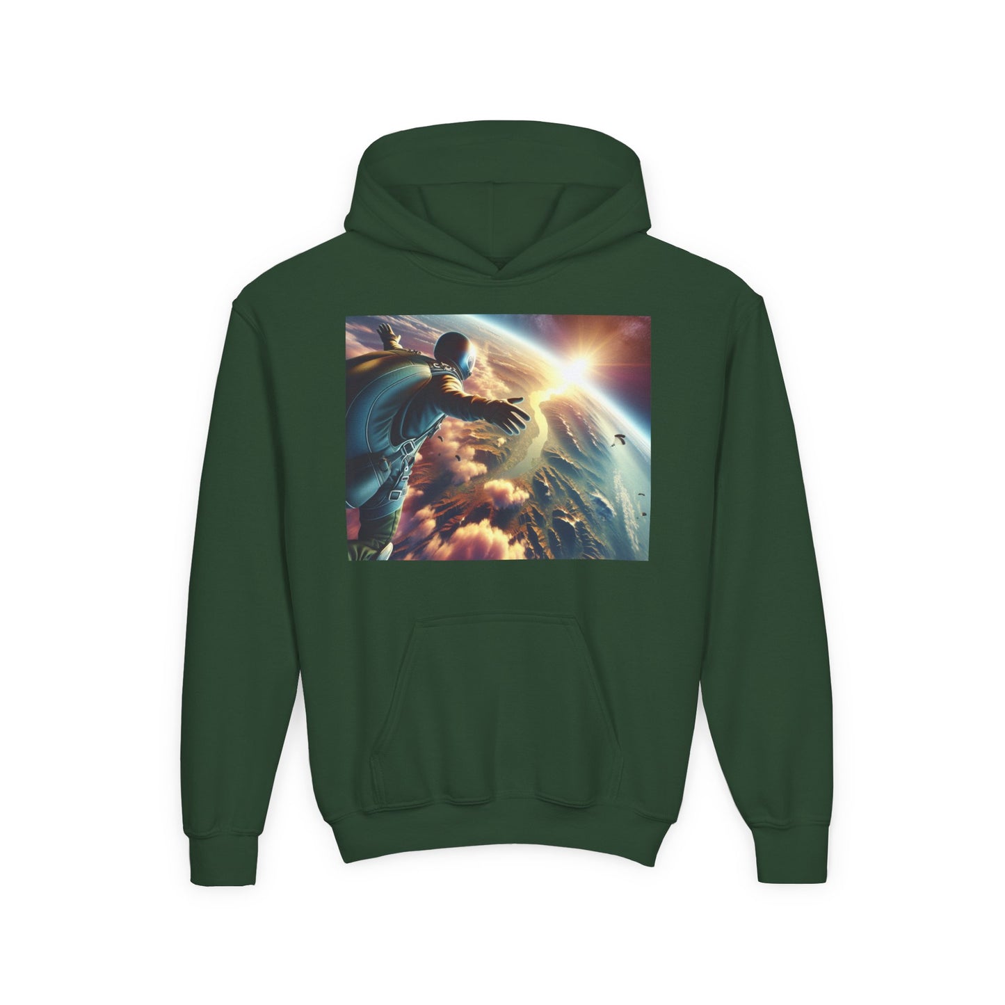 Skydiving Youth Hoodie - Heavy Blend Sweatshirt