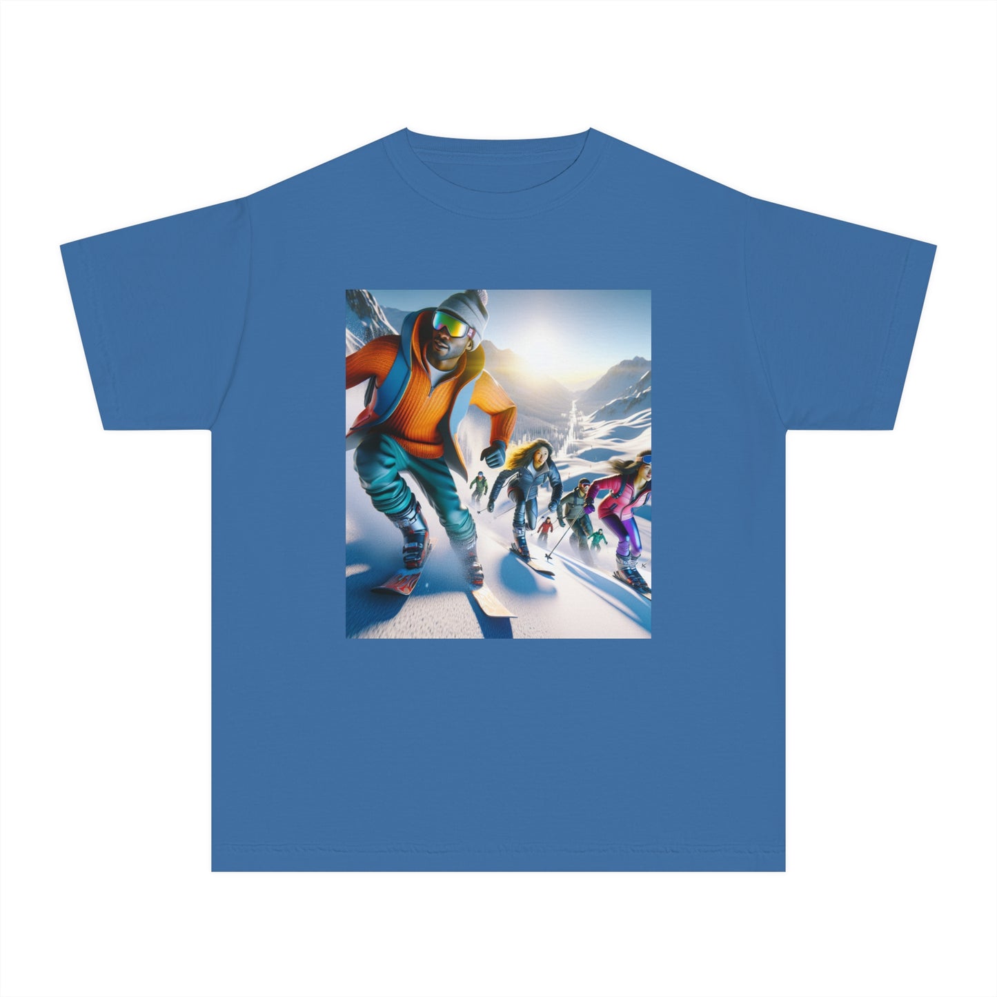 Skiing Youth Midweight Tee