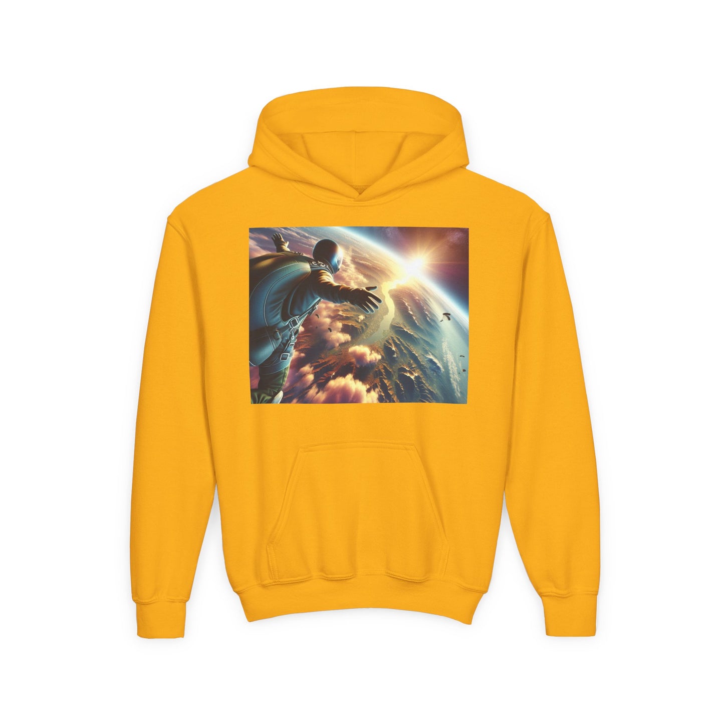 Skydiving Youth Hoodie - Heavy Blend Sweatshirt